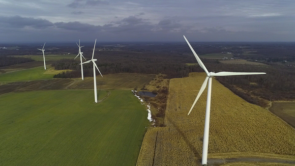 New York wind farms.