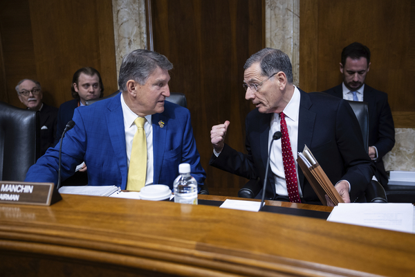 Senate Energy and Natural Resources Committee Chair Joe Manchin (I-W.Va.) and Ranking Member John Barrasso (R-Wyo.).