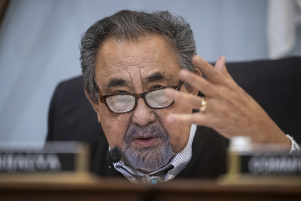 Raul Grijalva (D-Ariz.) speaks during a hearing. 