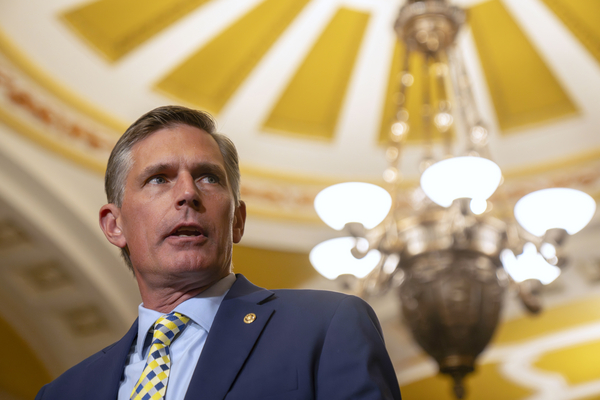 Sen. Martin Heinrich speaks during a media availability on Capitol Hill in Washington, D.C.